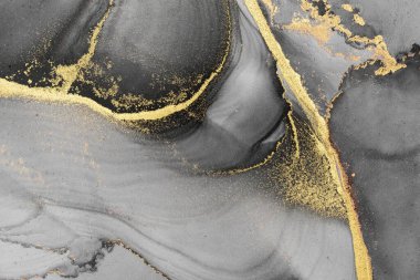 Mermer mürekkep soyut sanatının orijinal resmi. Örnek bir orjinal tablodan yüksek çözünürlüklü fotoğraf. Karargah kağıt dokusuna pürüzsüz mermer desen oluşturmak için soyut resim yapıldı.