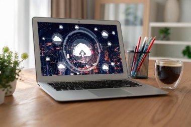 Mod uzak çalışma ve kişisel veri depolama için bulut hesaplama yazılımı