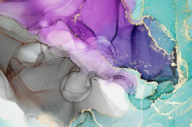 Mermer mürekkep soyut sanatının orijinal resmi. Örnek bir orjinal tablodan yüksek çözünürlüklü fotoğraf. Karargah kağıt dokusuna pürüzsüz mermer desen oluşturmak için soyut resim yapıldı.