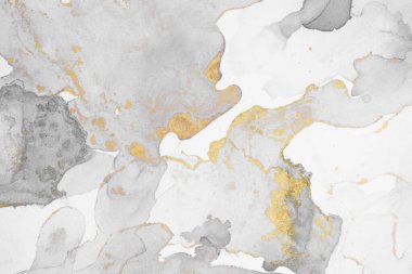 Mermer mürekkep soyut sanatının orijinal resmi. Örnek bir orjinal tablodan yüksek çözünürlüklü fotoğraf. Karargah kağıt dokusuna pürüzsüz mermer desen oluşturmak için soyut resim yapıldı.