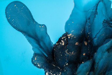 Mermer mürekkep soyut sanatının orijinal resmi. Örnek bir orjinal tablodan yüksek çözünürlüklü fotoğraf. Karargah kağıt dokusuna pürüzsüz mermer desen oluşturmak için soyut resim yapıldı.