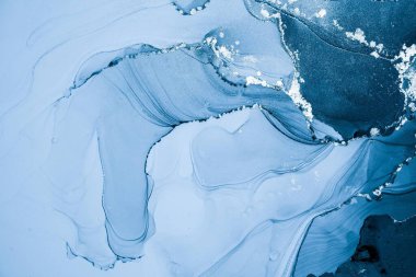 Mermer mürekkep soyut sanatının orijinal resmi. Örnek bir orjinal tablodan yüksek çözünürlüklü fotoğraf. Karargah kağıt dokusuna pürüzsüz mermer desen oluşturmak için soyut resim yapıldı.