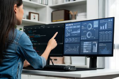 İş veri paneli, pazarlama stratejisi planlaması için iş zekası analizi sunar. Müşteri taleplerini analiz etmek ve iş dünyasının geleceğini önceden görmek için büyük veriler sunulur.