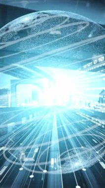 Fütürist küresel sosyal medya, insanlar iletişim ağı ve dijital veri paylaşımı kuruyor. Yeni bilgi çağındaki küresel eğilimleri değiştiren akıllı dijital dönüşüm ve teknoloji bozulması kavramı .