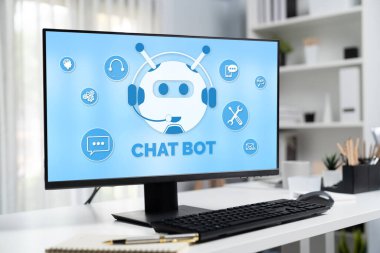 Chatbot yazılım uygulaması canlı çevrimiçi iş için otomatik olarak müşteri sorularına cevap verir