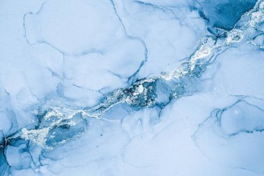 Mermer mürekkep soyut sanatının orijinal resmi. Örnek bir orjinal tablodan yüksek çözünürlüklü fotoğraf. Karargah kağıt dokusuna pürüzsüz mermer desen oluşturmak için soyut resim yapıldı.