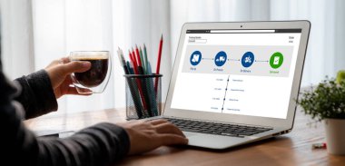 Ürün nakliyesi ve teslimatı için e-ticaret ve mod çevrimiçi iş izleme sistemi