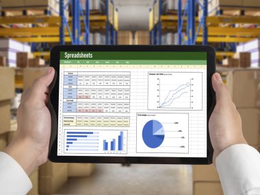 Spreadsheet document information financial startup concept. data and graphs in spreadsheet documents for online analysis project dashboard accounting digital snugly