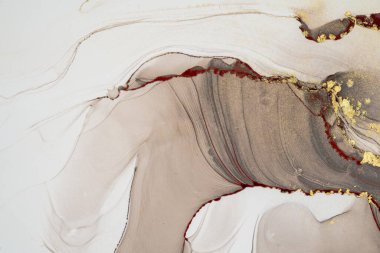 Mermer mürekkep soyut sanatının orijinal resmi. Örnek bir orjinal tablodan yüksek çözünürlüklü fotoğraf. Karargah kağıt dokusuna pürüzsüz mermer desen oluşturmak için soyut resim yapıldı.