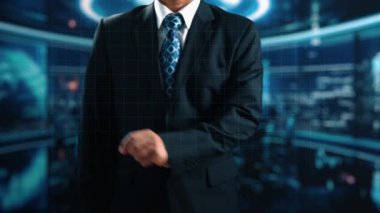 İş adamı iş büyümesi için ölçümleri değerlendirir, genişleme hedefleri koyar. İnovasyon ve strateji 2025 yoluyla sürekli iş büyümesini teşvik etme hakkında görüşler. Kullanıcı Kimliği
