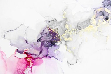 Mermer mürekkep soyut sanatının orijinal resmi. Örnek bir orjinal tablodan yüksek çözünürlüklü fotoğraf. Karargah kağıt dokusuna pürüzsüz mermer desen oluşturmak için soyut resim yapıldı.