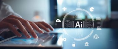 Yapay zeka mühendisliği, büyük veri ve yapay zeka makinesi kavramında yapay zeka beyin işlemcisiyle iş desteği için üretken yapay zeka kullanmayı öğrenen insan etkileşimi. EIDE