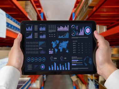 İş veri paneli, pazarlama stratejisi planlaması için iş zekası analizi sunar. Müşteri taleplerini analiz etmek ve iş dünyasının geleceğini önceden görmek için büyük veriler sunulur.