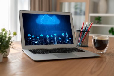 Mod uzak çalışma ve kişisel veri depolama için bulut hesaplama yazılımı