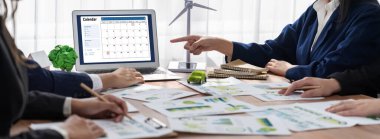 Kişisel organizatör ve çevrimiçi iş dünyası için hızlı zamanlama planlaması için bilgisayar yazılım uygulaması takvimiName