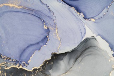 Mermer mürekkep soyut sanatının orijinal resmi. Örnek bir orjinal tablodan yüksek çözünürlüklü fotoğraf. Karargah kağıt dokusuna pürüzsüz mermer desen oluşturmak için soyut resim yapıldı.