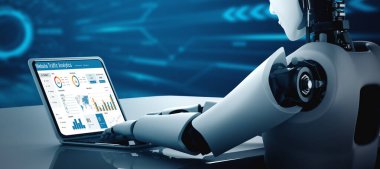 Bilgisayar ekranında web sitesi trafik analizi verileri için bilgisayar yazılımı. SEO arama motoru optimizasyonu kavramı ve çevrimiçi iş için hedef alan müşteri 3D illüstrasyon