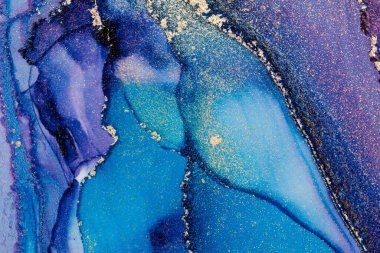 Mermer mürekkep soyut sanatının orijinal resmi. Örnek bir orjinal tablodan yüksek çözünürlüklü fotoğraf. Karargah kağıt dokusuna pürüzsüz mermer desen oluşturmak için soyut resim yapıldı.