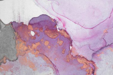 Mermer mürekkep soyut sanatının orijinal resmi. Örnek bir orjinal tablodan yüksek çözünürlüklü fotoğraf. Karargah kağıt dokusuna pürüzsüz mermer desen oluşturmak için soyut resim yapıldı.