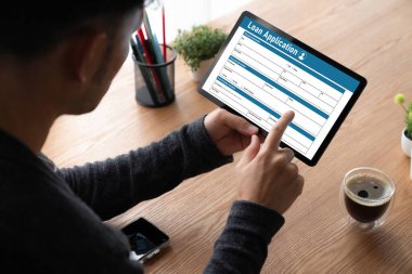 İnternet ağındaki mod dijital bilgi toplama için çevrimiçi kredi başvuru formu