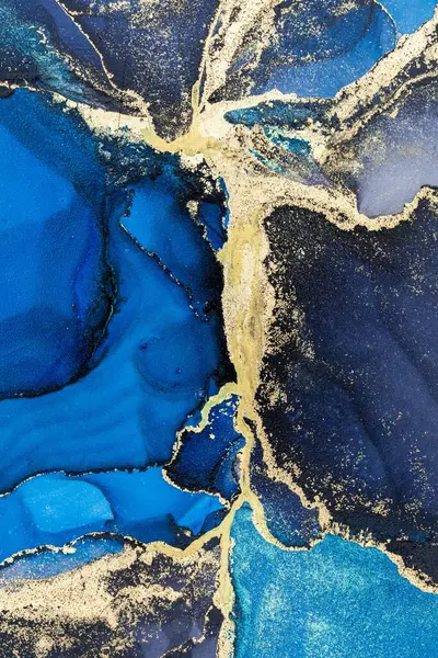 Mermer mürekkep soyut sanatının orijinal resmi. Örnek bir orjinal tablodan yüksek çözünürlüklü fotoğraf. Karargah kağıt dokusuna pürüzsüz mermer desen oluşturmak için soyut resim yapıldı.