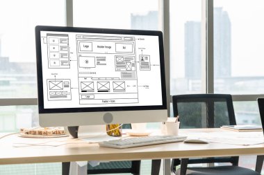 Web sitesi tasarım yazılımı çevrimiçi perakende ticaret ve e-ticaret için model şablonu sağlar