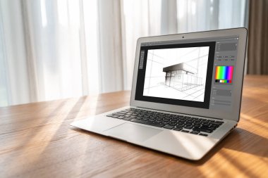 Mimari iş ve profesyonel tasarımcı için mimari tasarım modem yazılım uygulaması