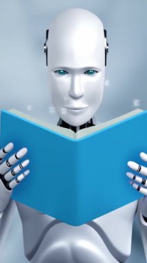 Robot hominoidlerin gelecekteki yapay zeka kavramı ve 4. endüstriyel devrim kavramının 3 boyutlu yorumlanması. .