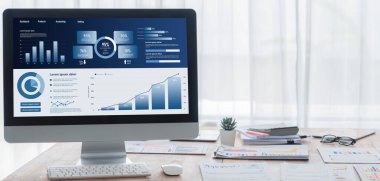 İş veri paneli, pazarlama stratejisi planlaması için iş zekası analizi sunar. Müşteri taleplerini analiz etmek ve iş dünyasının geleceğini önceden görmek için büyük veriler sunulur.