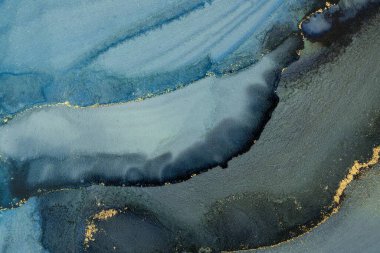 Mermer mürekkep soyut sanatının orijinal resmi. Örnek bir orjinal tablodan yüksek çözünürlüklü fotoğraf. Karargah kağıt dokusuna pürüzsüz mermer desen oluşturmak için soyut resim yapıldı.