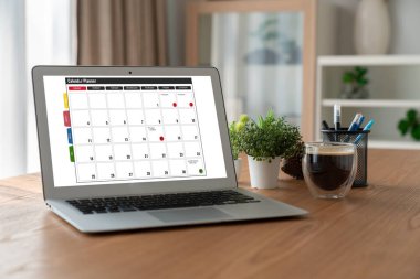 Kişisel düzenleyici ve çevrimiçi iş için mod zamanlama planlaması için bilgisayar yazılım uygulaması takvimiName