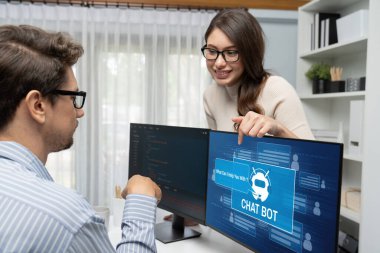 Chatbot yazılım uygulaması canlı çevrimiçi iş için otomatik olarak müşteri sorularına cevap verir