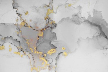 Mermer mürekkep soyut sanatının orijinal resmi. Örnek bir orjinal tablodan yüksek çözünürlüklü fotoğraf. Karargah kağıt dokusuna pürüzsüz mermer desen oluşturmak için soyut resim yapıldı.