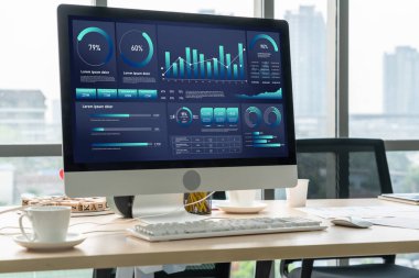 İş veri paneli, pazarlama stratejisi planlaması için iş zekası analizi sunar. Müşteri taleplerini analiz etmek ve iş dünyasının geleceğini önceden görmek için büyük veriler sunulur.