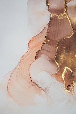 Mermer mürekkep soyut sanatının orijinal resmi. Örnek bir orjinal tablodan yüksek çözünürlüklü fotoğraf. Karargah kağıt dokusuna pürüzsüz mermer desen oluşturmak için soyut resim yapıldı.