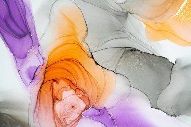 Mermer mürekkep soyut sanatının orijinal resmi. Örnek bir orjinal tablodan yüksek çözünürlüklü fotoğraf. Karargah kağıt dokusuna pürüzsüz mermer desen oluşturmak için soyut resim yapıldı.