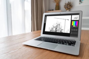 Mimari iş ve profesyonel tasarımcı için mimari tasarım modem yazılım uygulaması