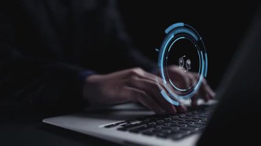 Yapay zeka mühendisliği, büyük veri ve yapay zeka makinesi kavramında yapay zeka beyin işlemcisiyle iş desteği için üretken yapay zeka kullanmayı öğrenen insan etkileşimi. Kullanıcı Kimliği