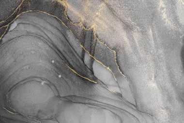 Mermer mürekkep soyut sanatının orijinal resmi. Örnek bir orjinal tablodan yüksek çözünürlüklü fotoğraf. Karargah kağıt dokusuna pürüzsüz mermer desen oluşturmak için soyut resim yapıldı.