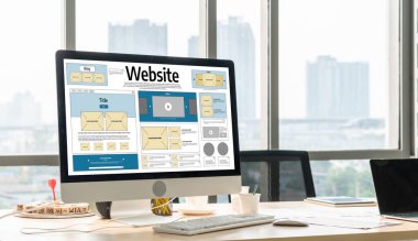 Web sitesi tasarım yazılımı çevrimiçi perakende ticaret ve e-ticaret için rahat bir şablon sağlar