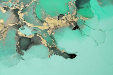 Mermer mürekkep soyut sanatının orijinal resmi. Örnek bir orjinal tablodan yüksek çözünürlüklü fotoğraf. Karargah kağıt dokusuna pürüzsüz mermer desen oluşturmak için soyut resim yapıldı.