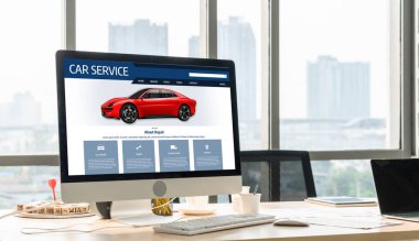 Car service website for online booking repair automobile garage technology snugly