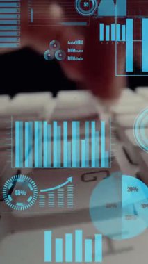 İstatistiksel yatırım karar verme metodolojisi, finans ve finans mühendisliği kavramını gösteren bilgisayar üzerindeki iş büyük veri ve finans analizlerinin yaratıcı görüntüsü .