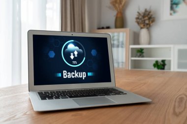 Yedek Depolama Verisi İnternet Teknolojisi İş Konsepti. Veritabanı depolama teknolojisi dosya aktarım paylaşımı, siber, büyük veri bilgileri, internet bankacılığı uygulaması indirme işlemi kolayca yapılır