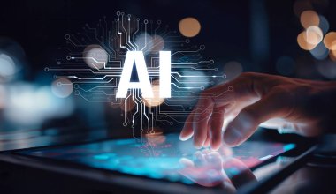 Yapay zeka mühendisliği, büyük veri ve yapay zeka makinesi kavramında yapay zeka beyin işlemcisiyle iş desteği için üretken yapay zeka kullanmayı öğrenen insan etkileşimi. EIDE