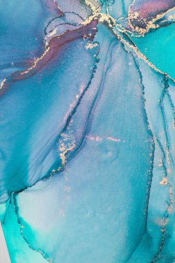 Mermer mürekkep soyut sanatının orijinal resmi. Örnek bir orjinal tablodan yüksek çözünürlüklü fotoğraf. Karargah kağıt dokusuna pürüzsüz mermer desen oluşturmak için soyut resim yapıldı.