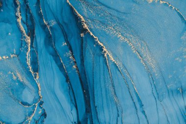 Mermer mürekkep soyut sanatının orijinal resmi. Örnek bir orjinal tablodan yüksek çözünürlüklü fotoğraf. Karargah kağıt dokusuna pürüzsüz mermer desen oluşturmak için soyut resim yapıldı.