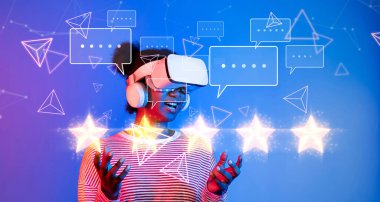 Kullanıcının sanal gerçekliği keşfettiği, geri bildirim ve deneyimleri paylaştığı dinamik bir sahne keşfedin. Bu görüntü müşteri memnuniyetinin ve online bağlantının özünü yakalar. XDMCP