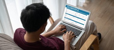İnternet ağındaki mod dijital bilgi toplama için çevrimiçi kredi başvuru formu