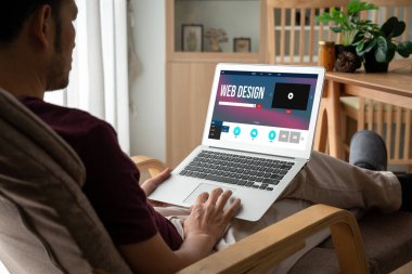 Web sitesi tasarım yazılımı çevrimiçi perakende ticaret ve e-ticaret için model şablonu sağlar